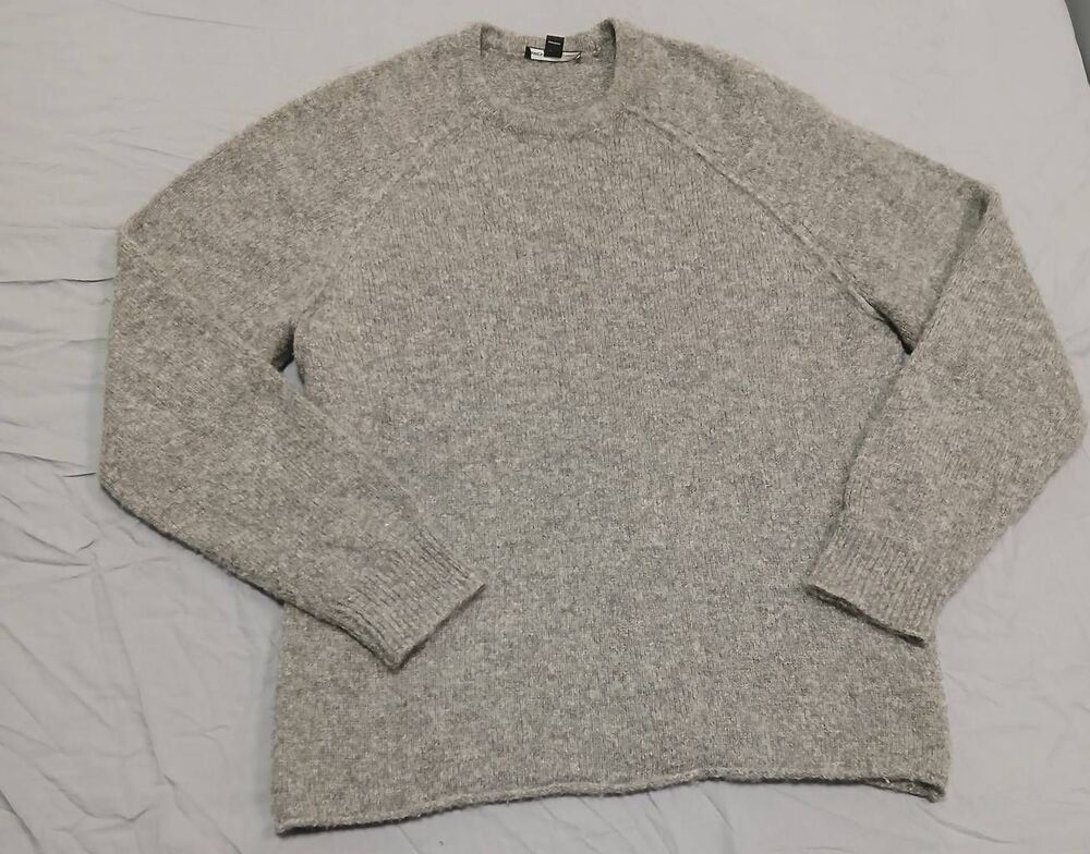 James perse womens medium 100% cashmere sweater gray super soft